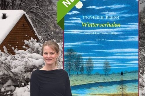 de cover van het boek winterverhalen en een foto van schrijfster ingvild h rishoi