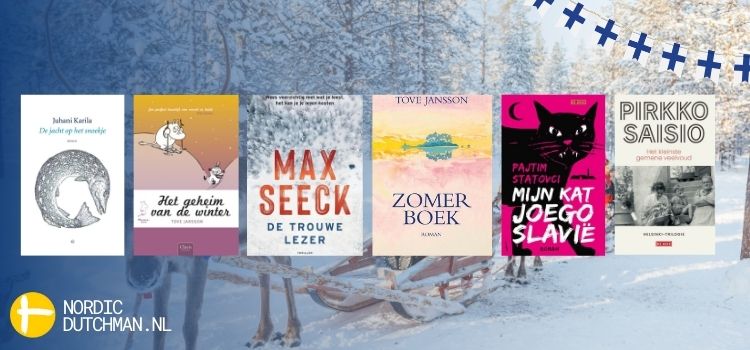 een banner met scandinavische boeken uit finland