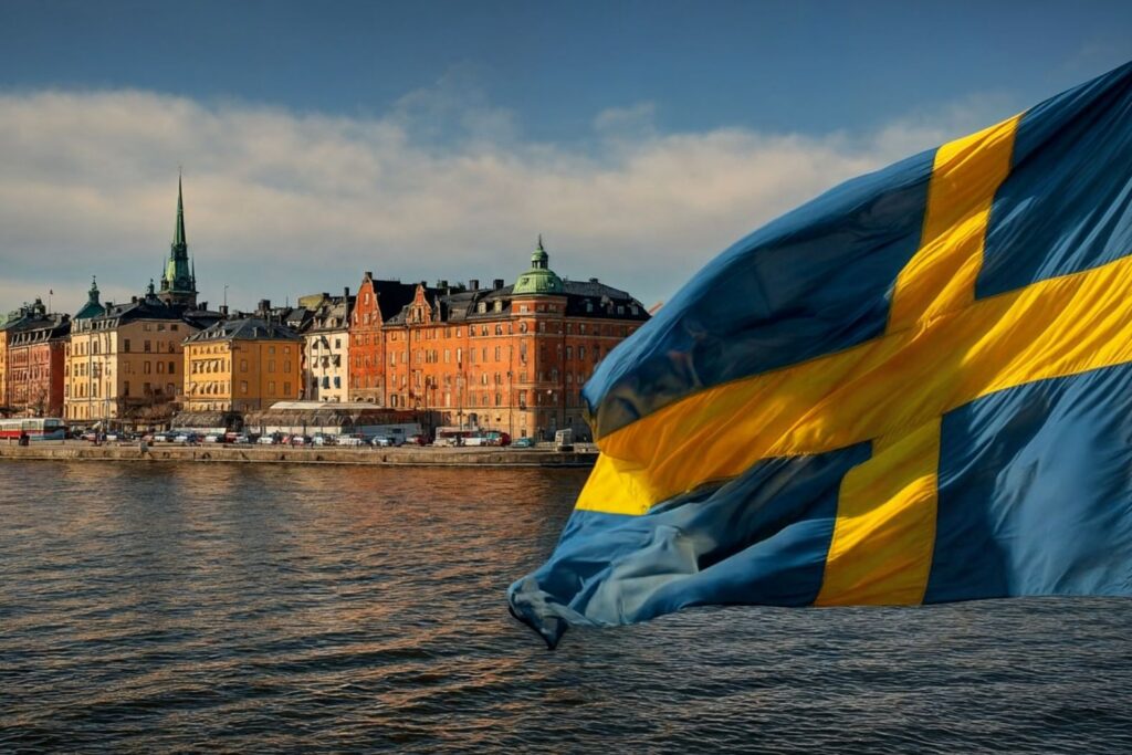 stockholm en de zweedse vlag